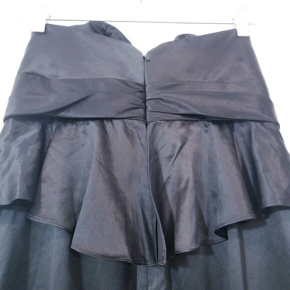 AMSALE Satin Peplum Strapless Long Gown Evening Dress Sweetheart Neckline - Picture 11 of 12